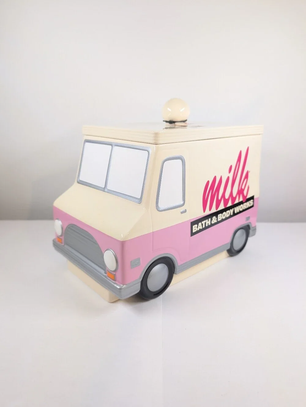 Bath & Body Works Milk Bar Cookie Jar Ceramic, Cream And Pink